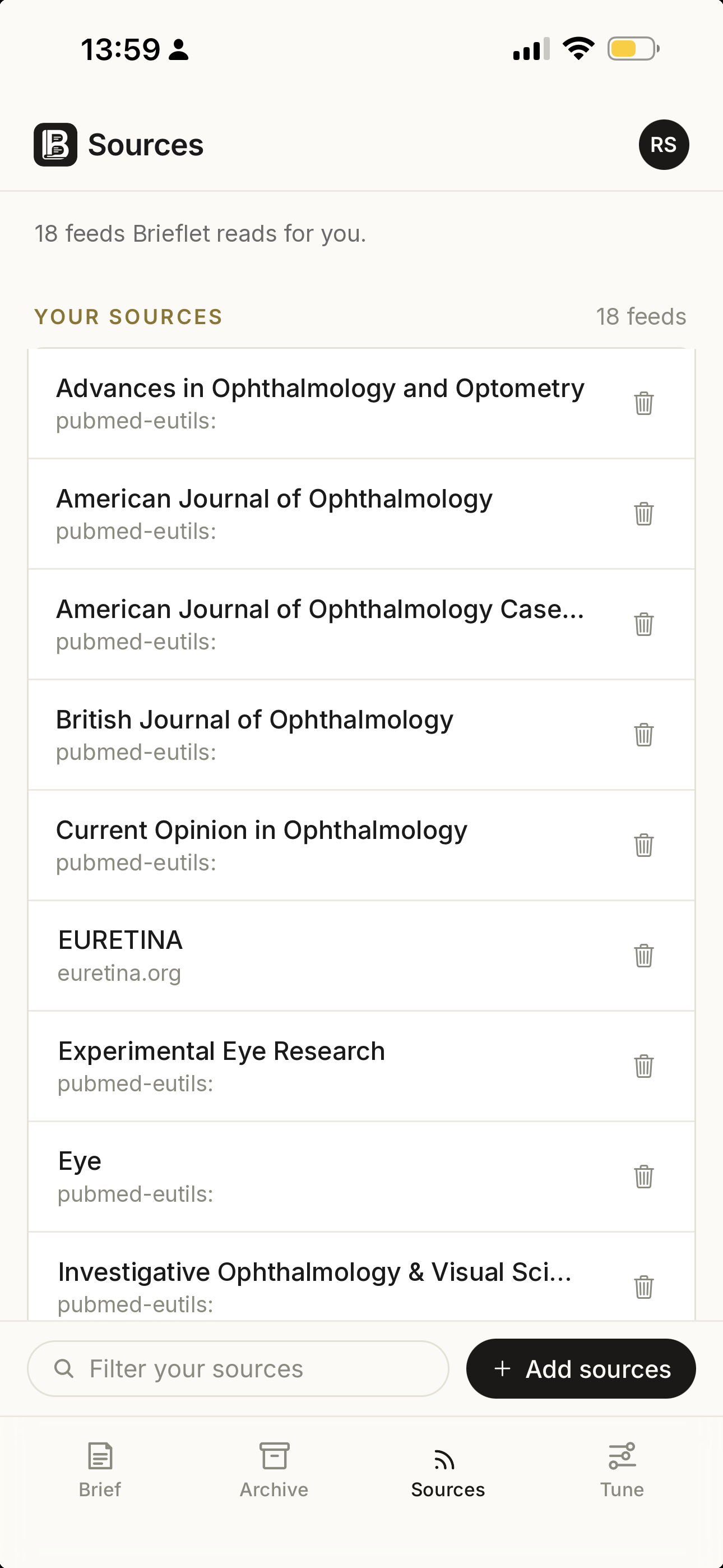 Clinical and research sources on iPhone